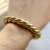 Bracelete Aberto Croissant Banhado a Ouro 18k