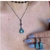 Conjunto de Colar e Brincos Gota Cristal Fusion Banhado a Rodio Negro