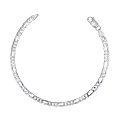 Pulseira Fígaro 3x1 4mm 21cm