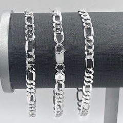 Pulseira Fígaro 3x1 6mm 21cm - comprar online