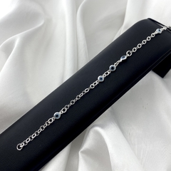 PULSEIRA 5 OLHOS GREGOS PEQUENOS AZUL CLARO