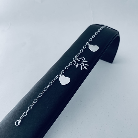 Pulseira Feminina Pingente Filha / Coração