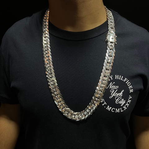 Corrente elo duplo 20mm fecho gaveta 80cm