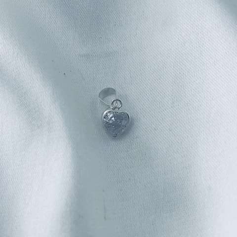 Pingente ponto de luz coração borda inglesa