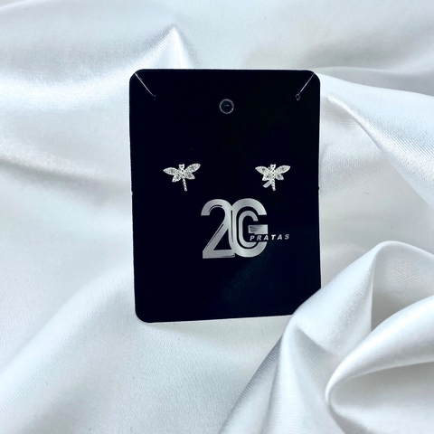 Brinco libélula zircônia