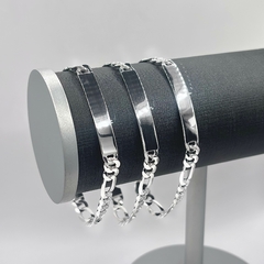 Pulseira Plaquinha 3x1 7mm 21cm - comprar online