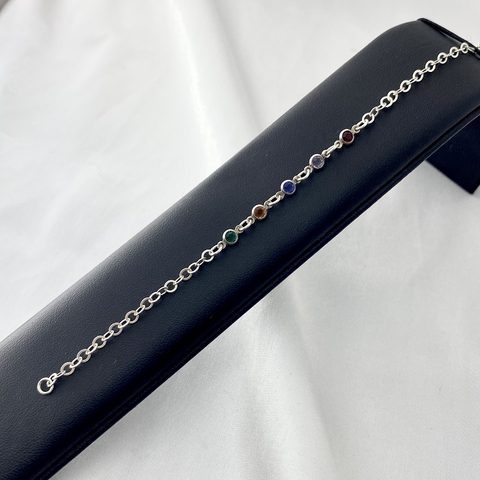 Pulseira Pedra Zircônia Colorida