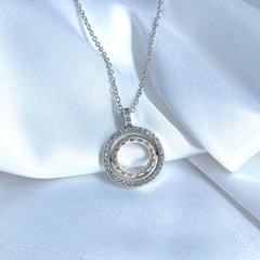 Conjunto circulo cravejado