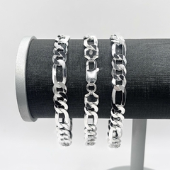 Pulseira Fígaro 3x1 9mm 21cm - comprar online