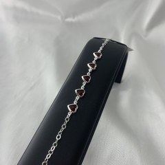 Pulseira 1/2 elo coração zircônia - comprar online