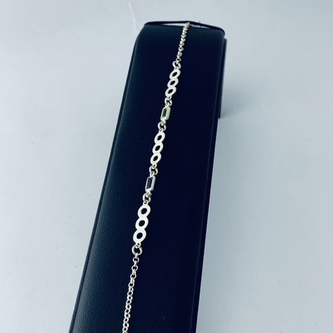 Pulseira 1/2 Trio Circulo C/ Zircônia