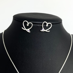 CONJUNTO CORAÇÃO TRANÇADO LILÁS - comprar online