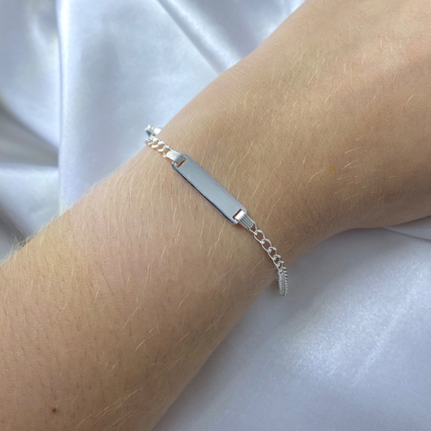 Pulseira infantil 1x1 plaquinha