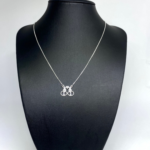 GARGANTILHA CASAL PASSARINHO COM CORAÇÃO