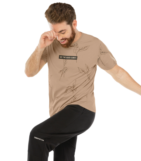 Rovitex - Camiseta Masculina Estampada Always See The Good
