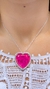 Colar Coração Maxi Turmalina Rosa - comprar online