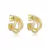 Brinco Argola Tripla Lisa - Ouro Polido