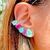 Ear Cuff Cinco Gotas Coloridas - Prata 925
