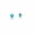 Brinco My Flower Turquesa P