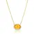 Colar Cristal Oval Zircônias - Âmbar