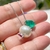 Colar Pérola Gota Esmeralda - loja online