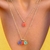Colar Bolinhas com Três Gotas Coloridas