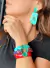Bracelete Esmaltado Turquesa - Turmalina Paraíba - Bertelli Semijoias