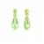 Brinco Pêndulo Cristais - Apple Green