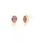 Brinco Oval Cristal - Rodolite