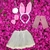Kit Fantasia Coelhinha Com Pluma Rosa Adulta - comprar online