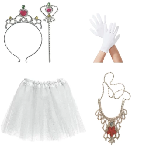 Kit Princesa Com Saia de Tule Adulta