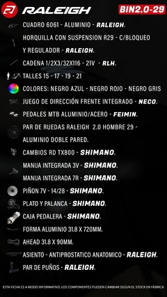 RALEIGH HOMBRE 2.0 - NANO MOTOS TANDIL