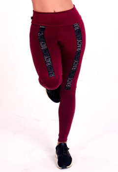 Calça Legging Cintura Alta Marsala com Elástico