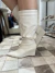 Bota off white slouch - loja online