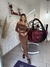 Conjunto de saia e Cropped Drapeado na internet