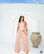 Conjunto de calça e cropped com bico frontal na internet