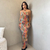 Vestido longo em tule estampado - Donna Xica