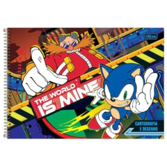 CADERNO CARTOGRAFIA E DESENHO SONIC - loja online