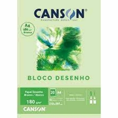 BLOCO DESENHO CANSON A4 180g/m² 20 FOLHAS