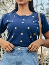 T-Shirt Azul Marinho 100% Algodão REF:4667 - comprar online
