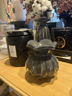 Vaso murano trouxinha cinza chumbo
