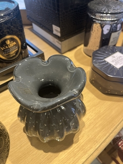 Vaso murano trouxinha cinza chumbo - comprar online