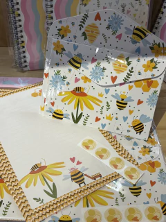 Kit papel de carta com envelope Abelhinhas - comprar online