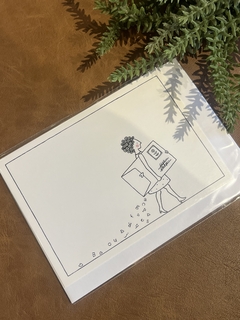 Cartão Menina com Carta