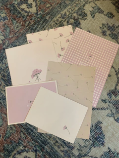 Kit papéis de carta Rosa Claro