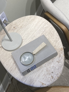 Mesa lateral folha travertino - comprar online