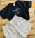 Conjunto Feminino de Cropped com Shorts - Brincar é Arte na internet