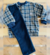 Conjunto Masculino com Casaco Xadrez e Calça - Traço Menor
