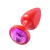 Plug P de Plastico Vermelho com Pedra 7 X 2,8 cm - comprar online