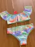 Biquini Infantil Ciganinha - Estampas Baleia Sereia Laranja